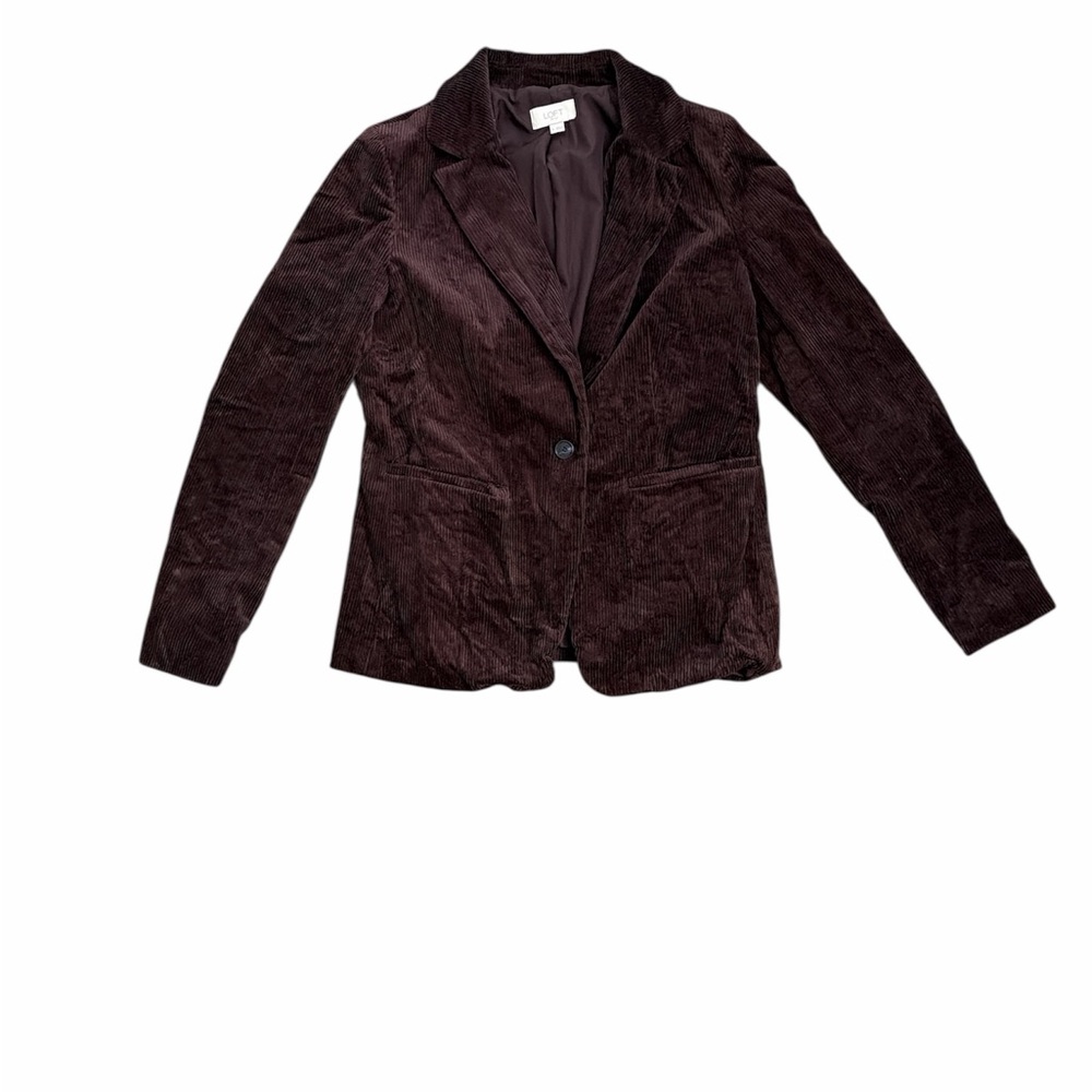 LOFT Dark Brown Corduroy Blazer